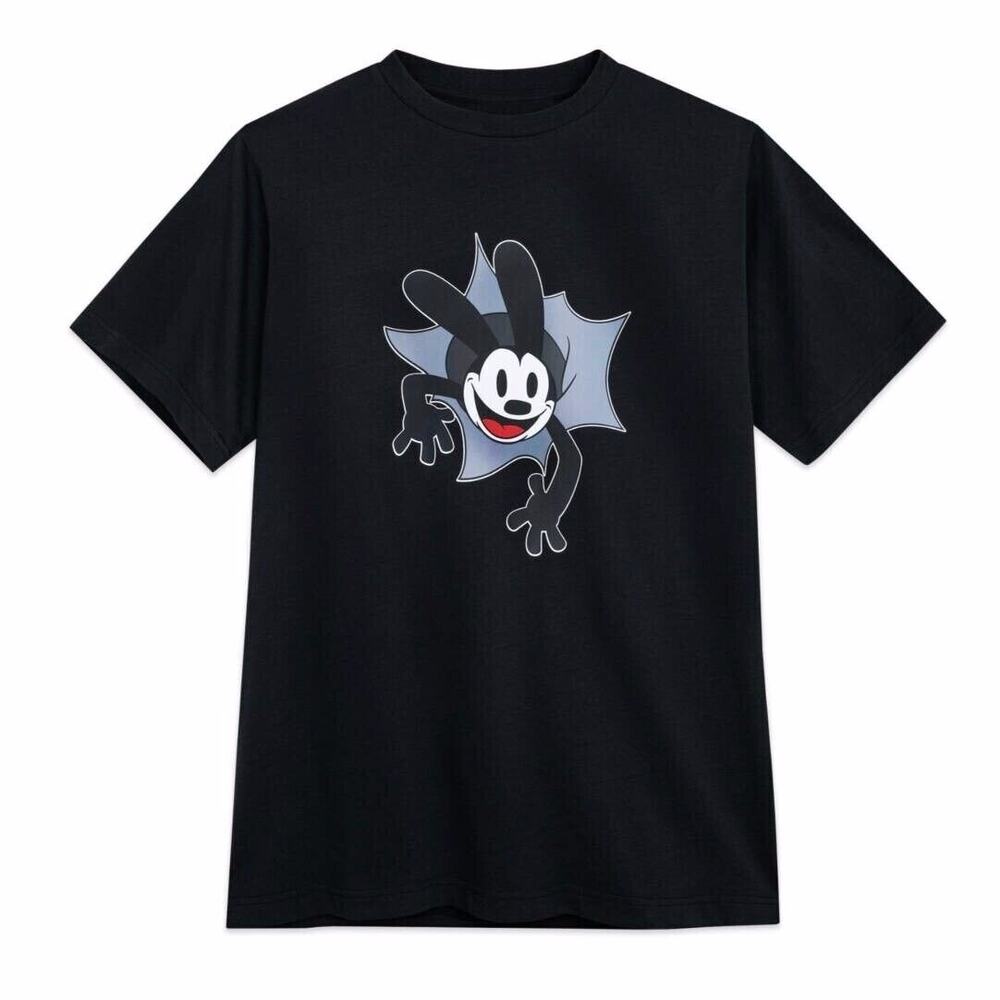 Disney Oswald Lucky Rabbit graphic t-shirt Men’s Large Black Cotton Short Sleeve